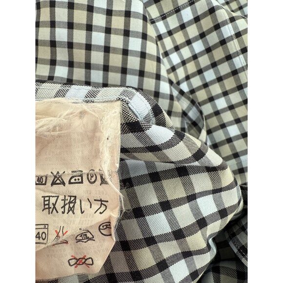 Ermenegildo‎ Zegna Mens Button-Down Checkered Dress Shirt Plaid Pattern Size XL - Picture 10 of 10